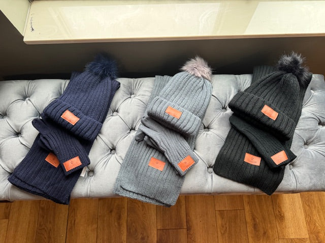 ASL Three-Piece Rib Knit Winter Set