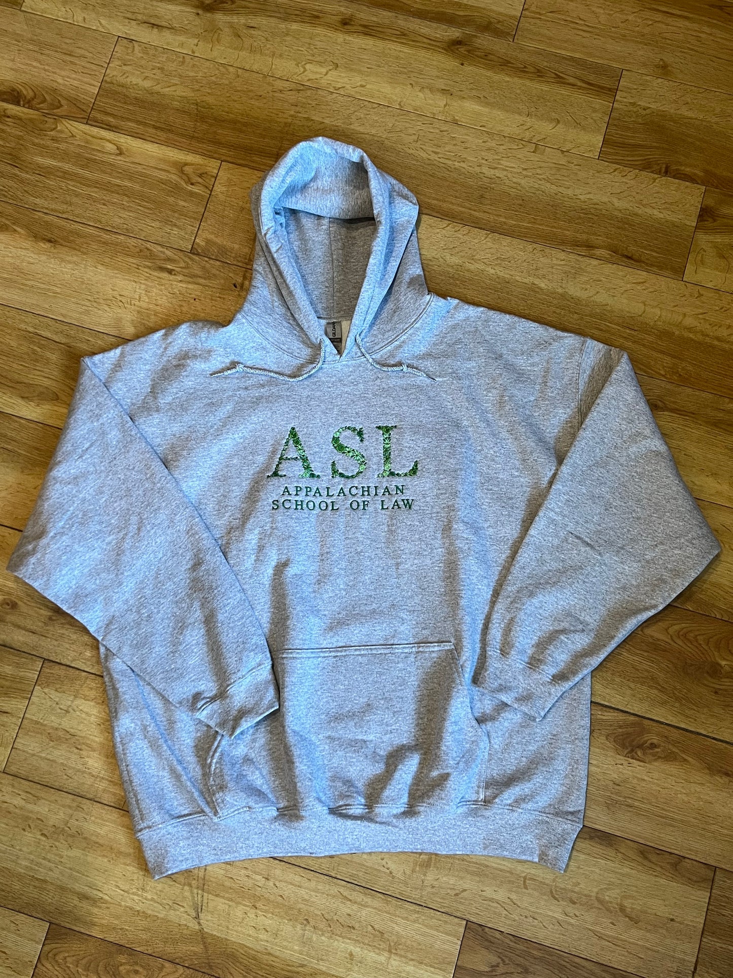 ASL Floral Embroidered Hoodie - Sport Grey
