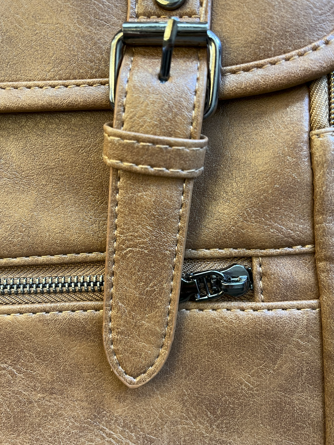 Embroidered ASL Leather Backpacks
